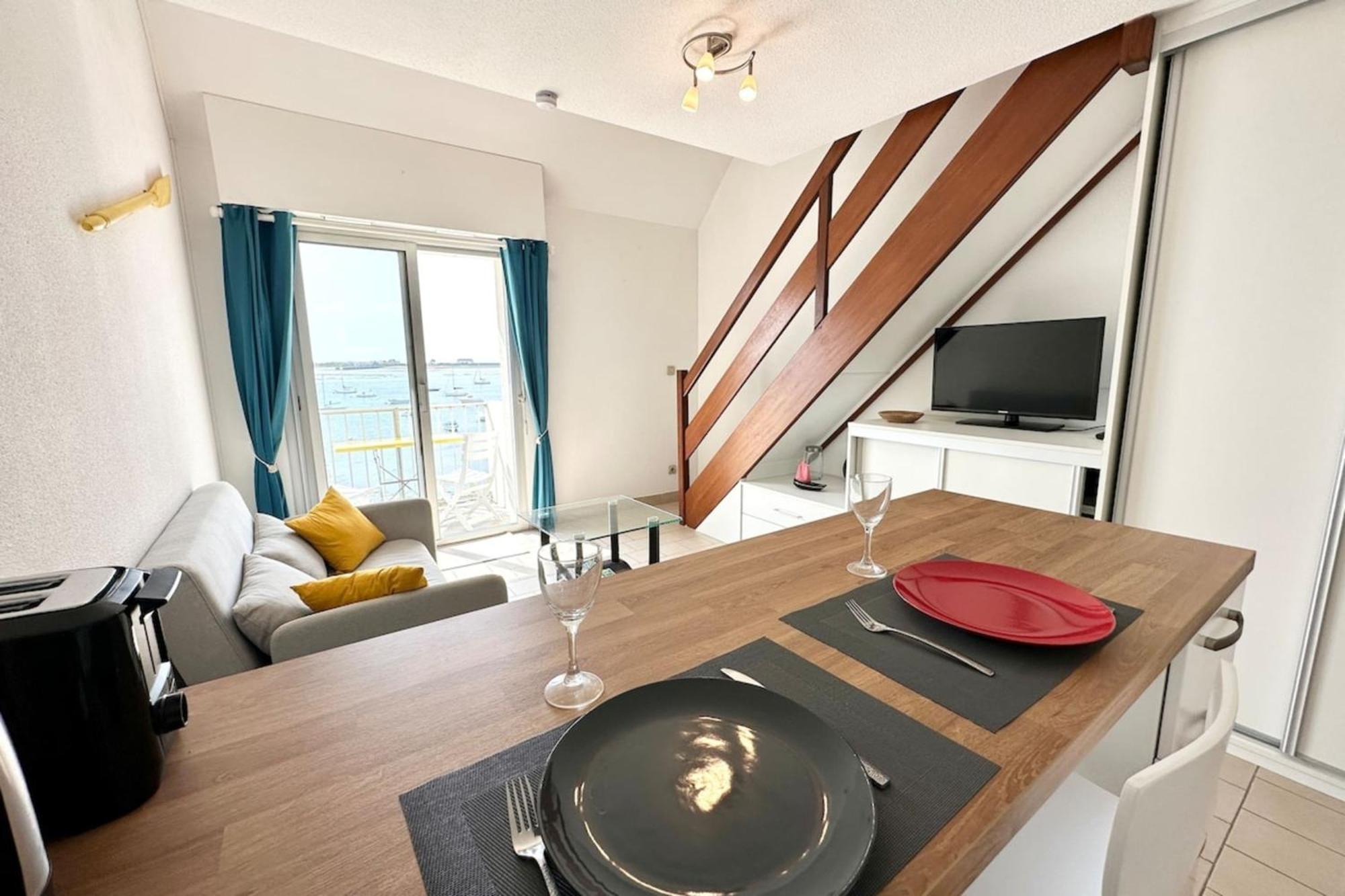 Pieds Dans L'Eau ! T2 Top Cosy Vue Mer 180 Port-Louis Luaran gambar